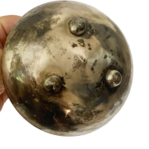 Vintage MCM REINDEER Metal Buck Handle Trinket Bowl Candy Nut Dish Lot of Patina - Picture 5 of 9